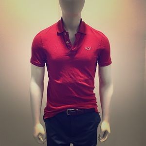Red Hollister Pique Polo
